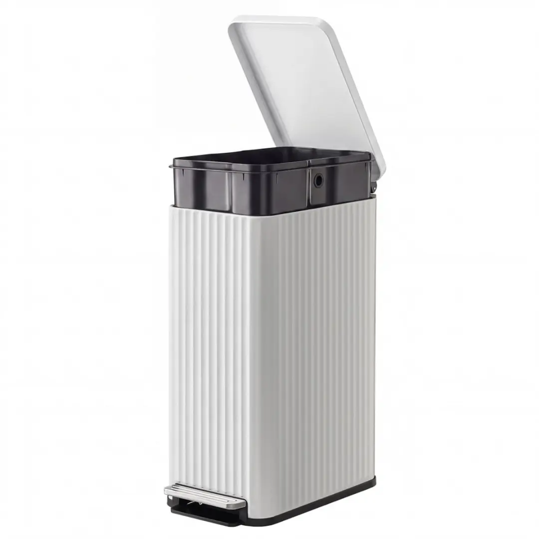 Songmics Keukenafvalbak 50L - Pedaal wit
