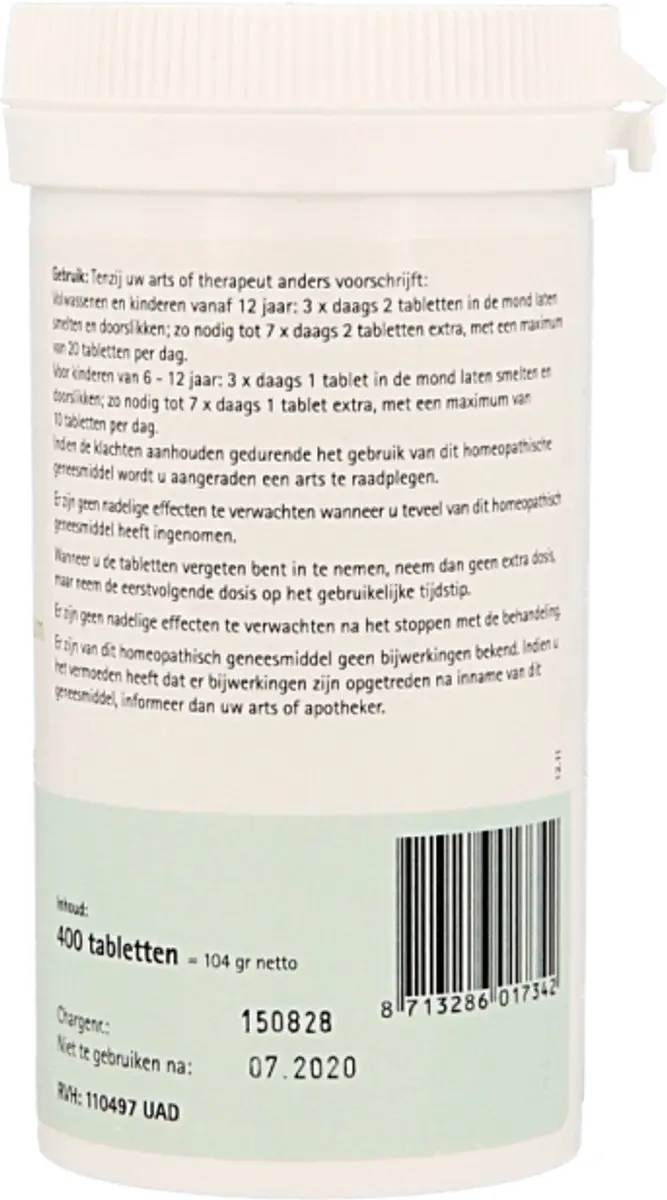 Pfluger Schüssler Zout nr 5 Kalium Phosphoric D6 - 400 Tabletten