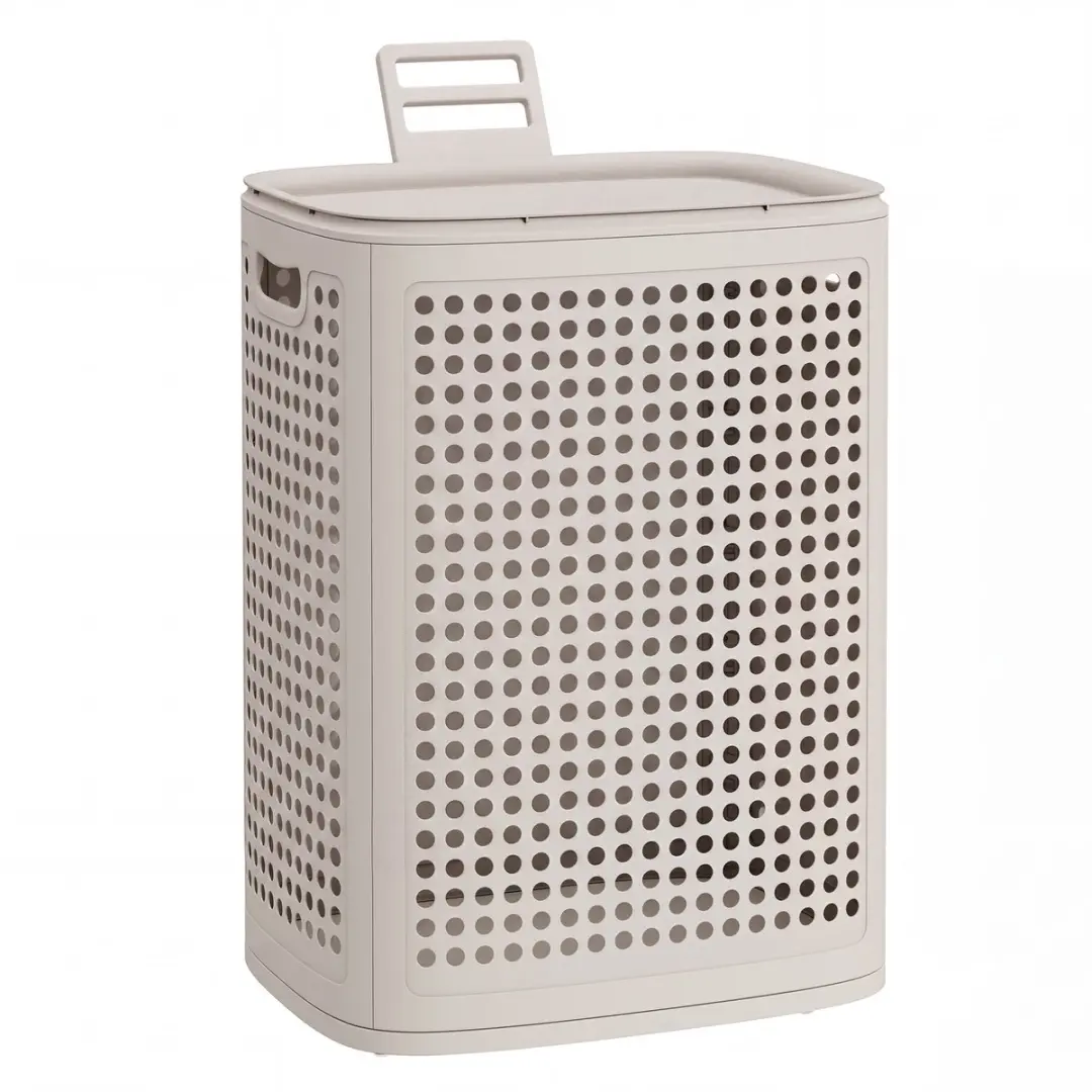 Songmics Wasmand met deksel 75L