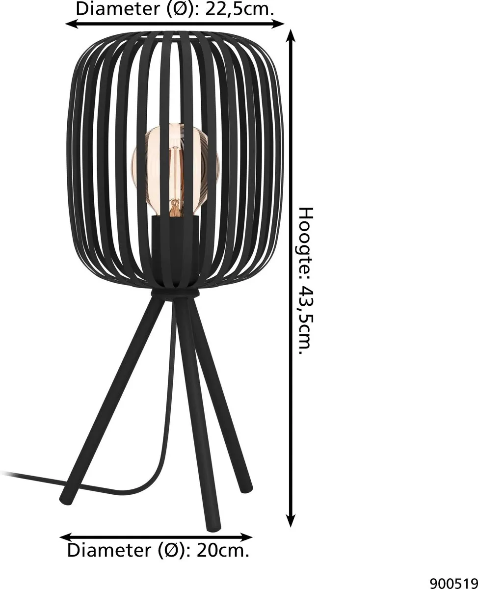 Eglo Romazzina Tafellamp - Zwart