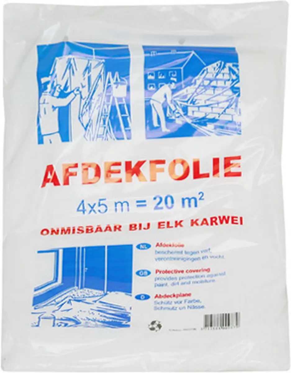 VEBA Afdekfolie 2x 4x5m Transparant