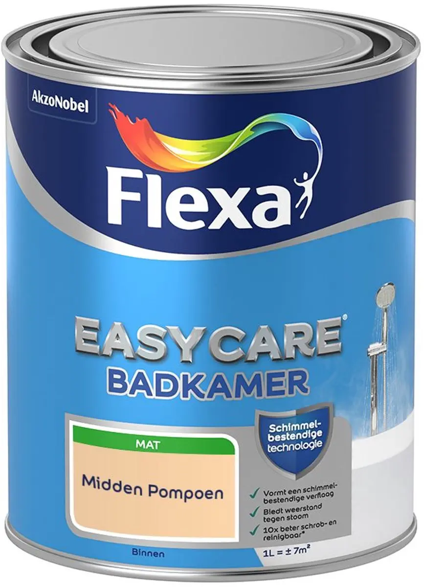 Flexa Easycare Badkamer Midden Pompoen Mengverf 1L