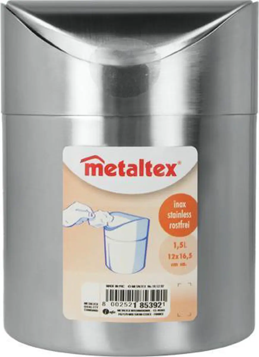 Metaltex Tafelafvalbakje 1,5L