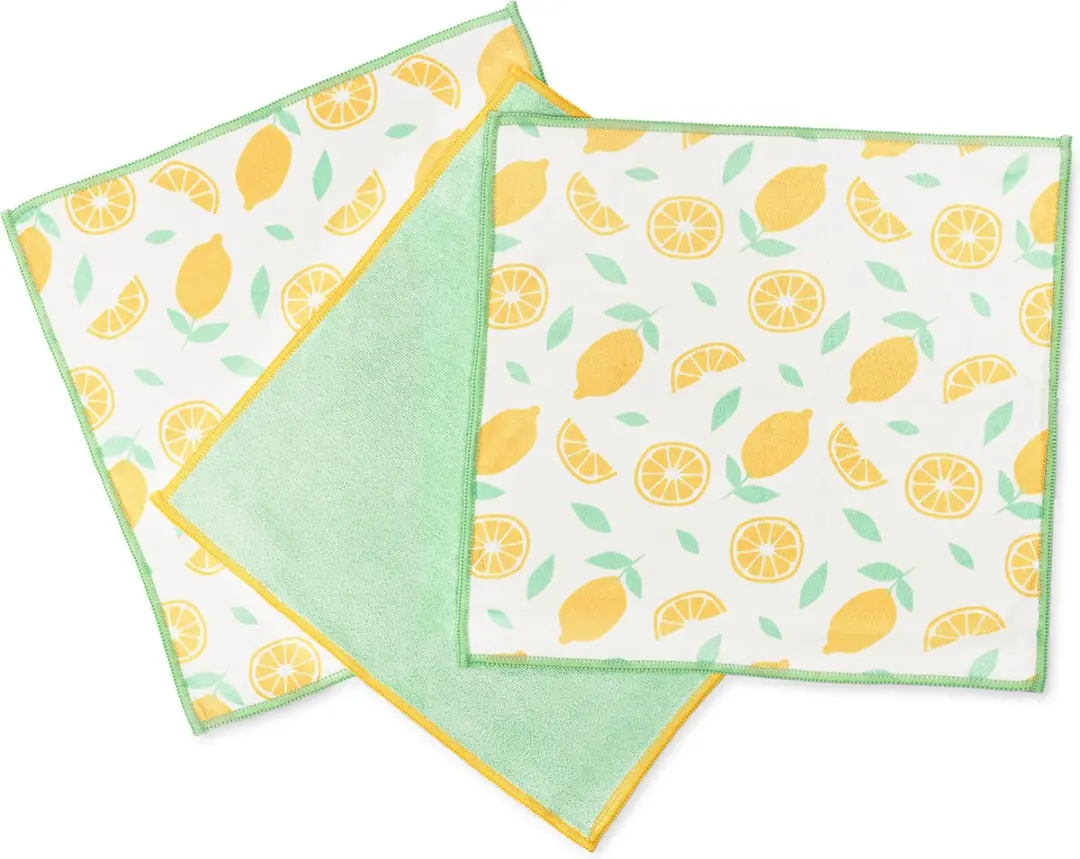 Full Circle Home Microvezel Doeken RENEW - 3 Stuks - Geel/ Groen/ Wit