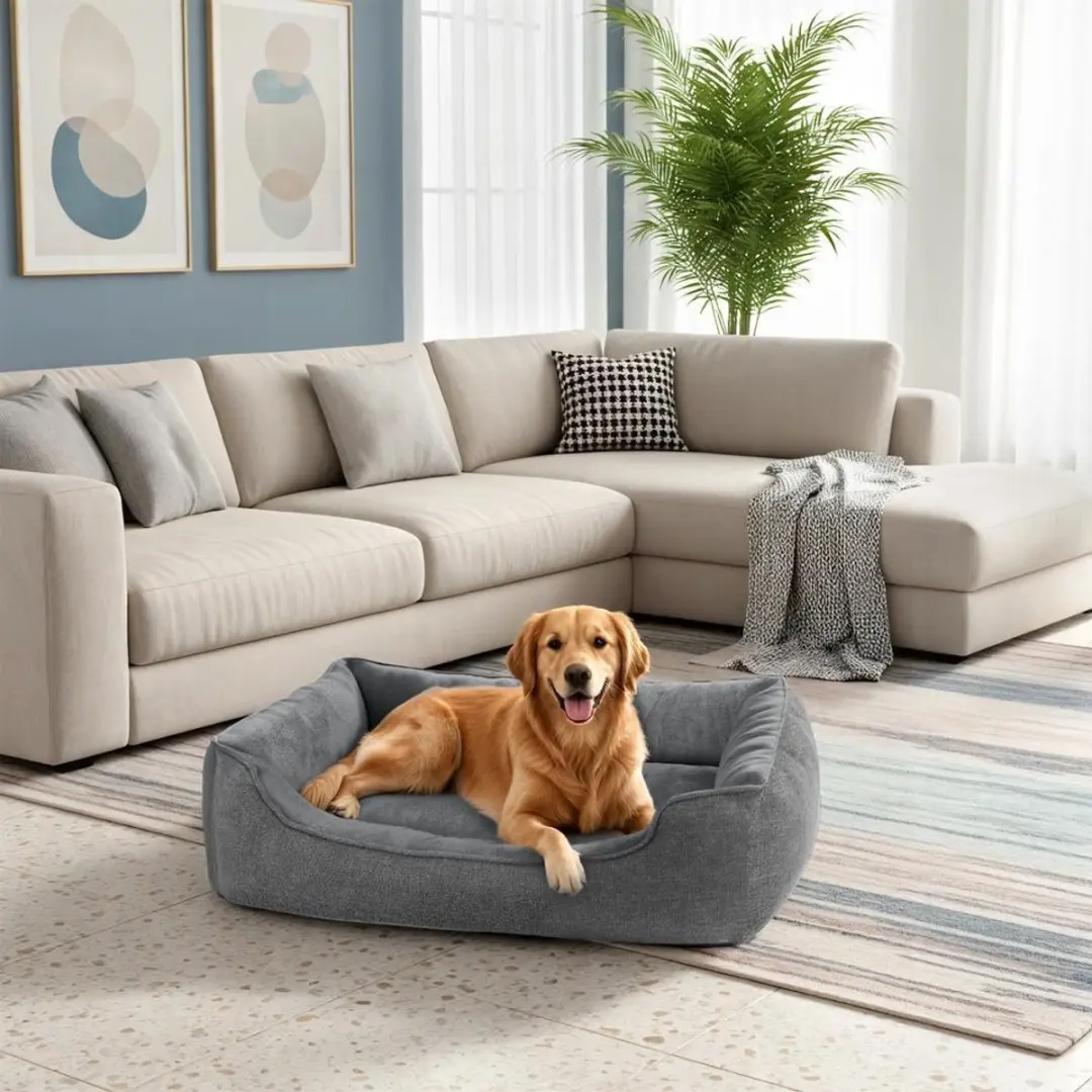 Songmics Kattenmand Hondenmand 100x75x25cm - Grijs - afbeelding 3 van 6