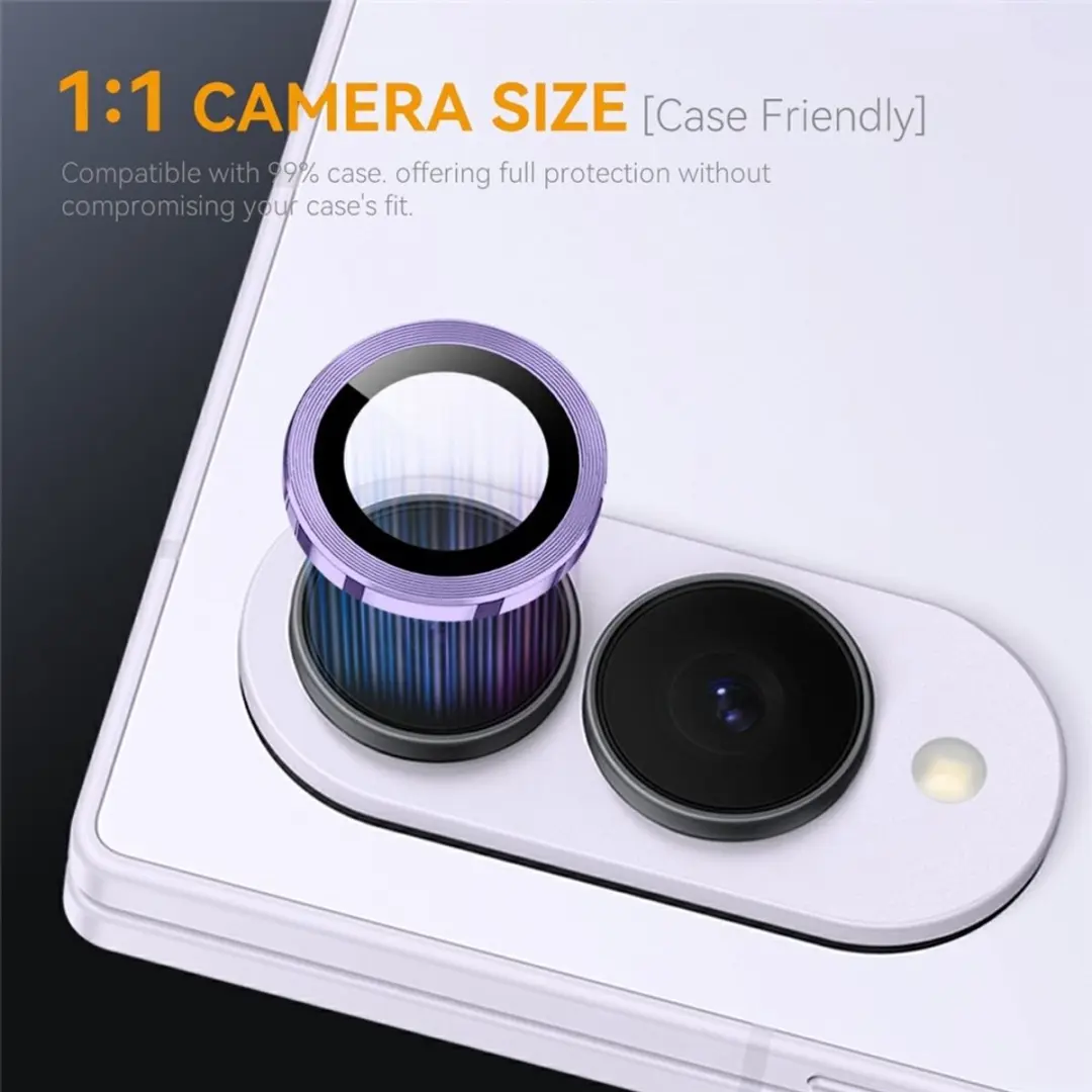 NORTHJO Galaxy Z Fold 8 Camera Lens Protector - Paars - 2 Stuks - afbeelding 6 van 6