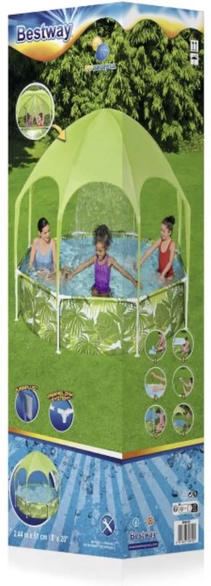 Bestway My First Frame Splash-In-Shade Zwembad 244cm - Multi