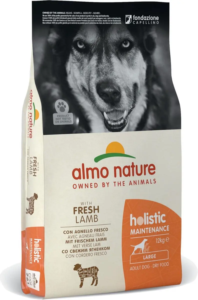Almo Nature Holistic Droogvoer Middelgrote Grote Honden 12kg - Lam