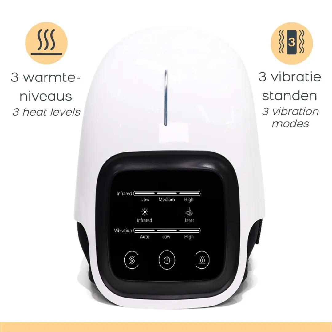 Orange Care Kniemassageapparaat Warmte Infrarood Vibratie - Wit