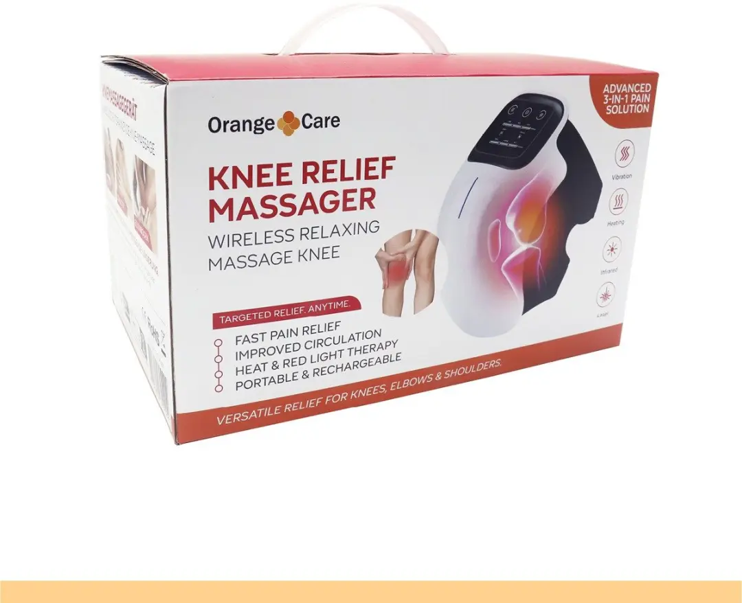 Orange Care Kniemassageapparaat Warmte Infrarood Vibratie - Wit