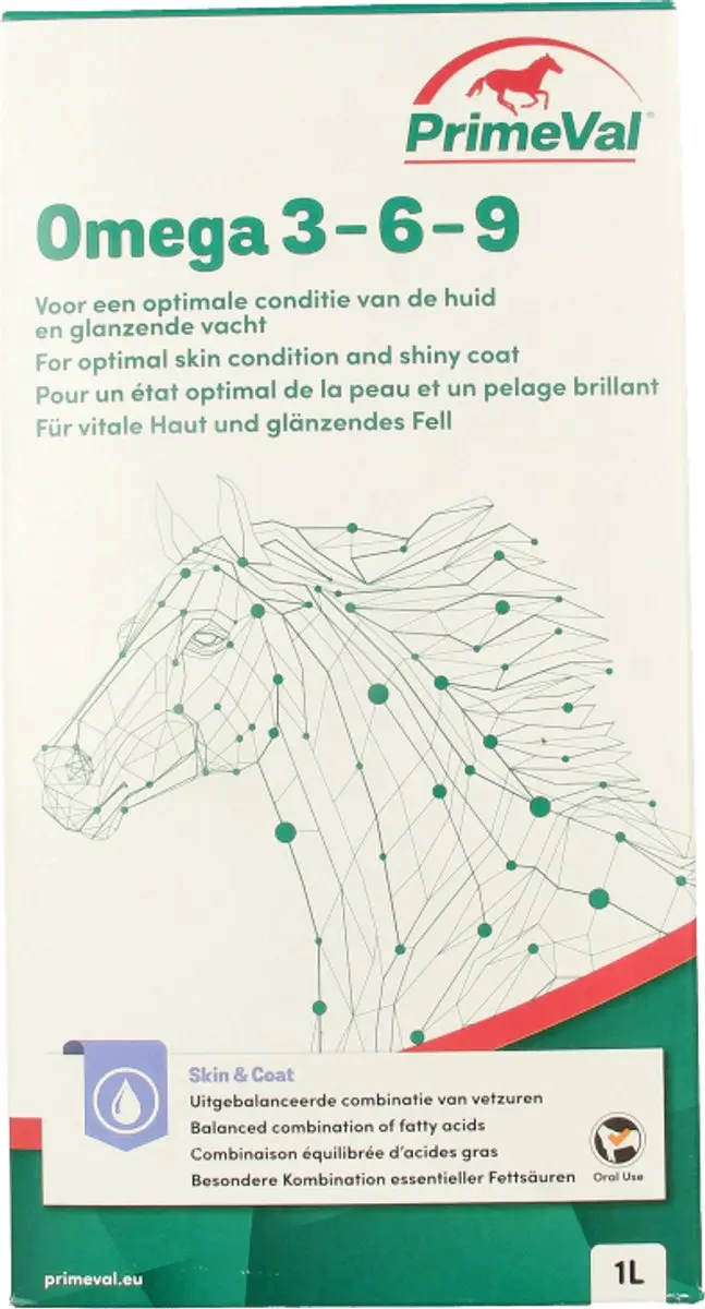 Primeval Omega 3-6-9 Paard Vacht 1L