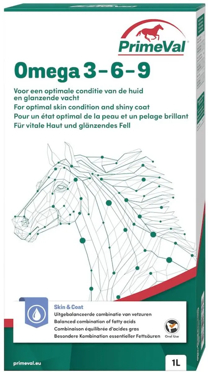 Primeval Omega 3-6-9 Paard Vacht 1L