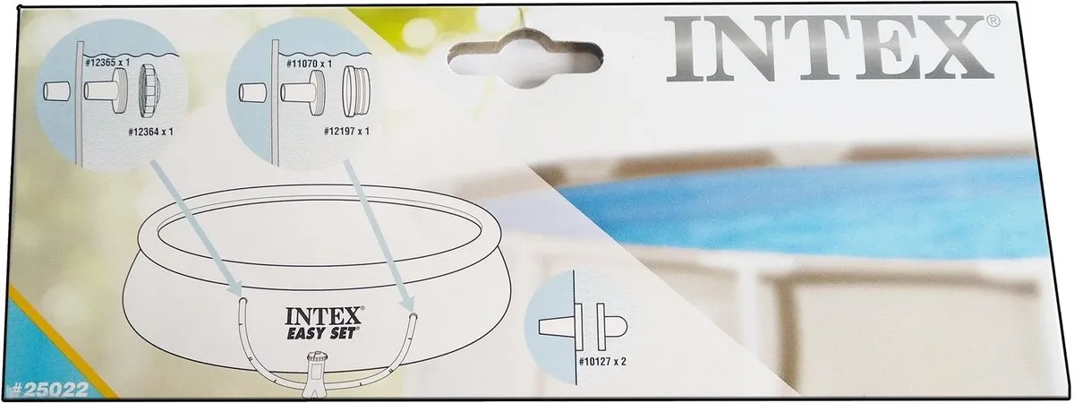 Intex In- en uitlaatset 25022 - Ø32mm - Grijs/Zwart