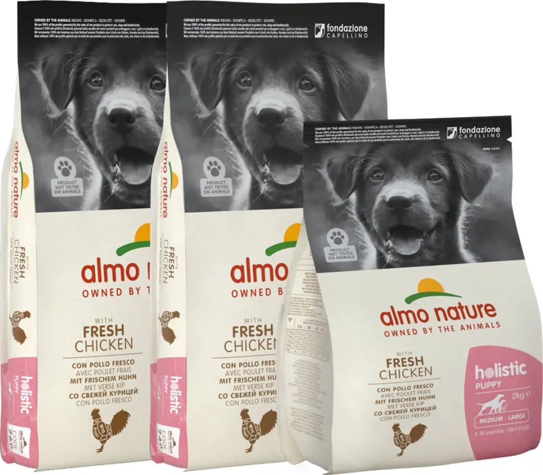 Almo Nature Holistic Puppy Droogvoer Kip 12kg - Medium