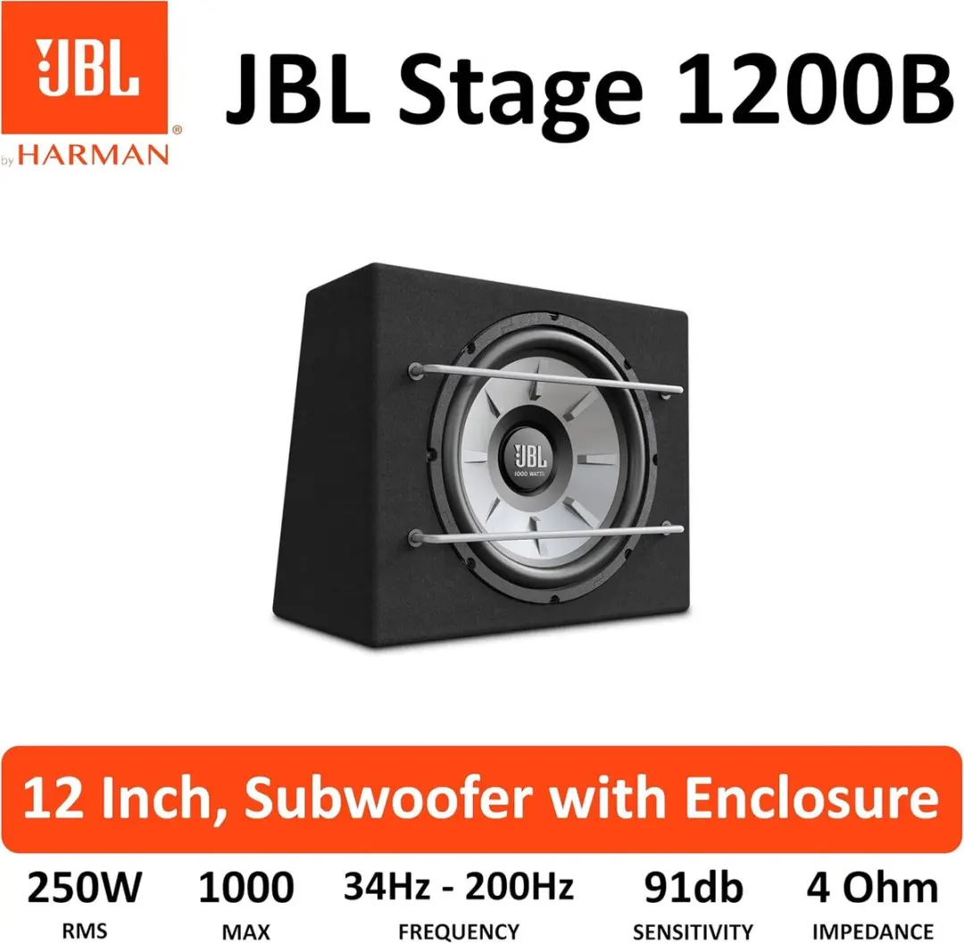 JBL Stage 1200B Subwoofer 1000W - Zwart