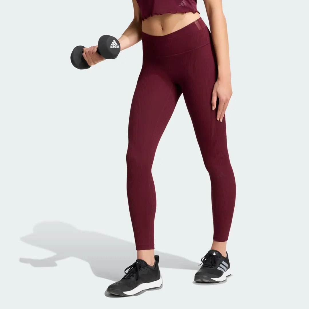 Adidas Performance All Me Rib Legging KQ5812 - XL - Bordeaux