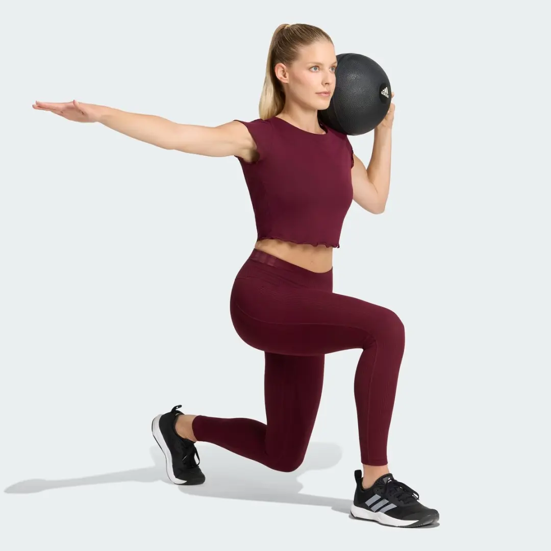 Adidas Performance All Me Rib Legging KQ5812 - XL - Bordeaux
