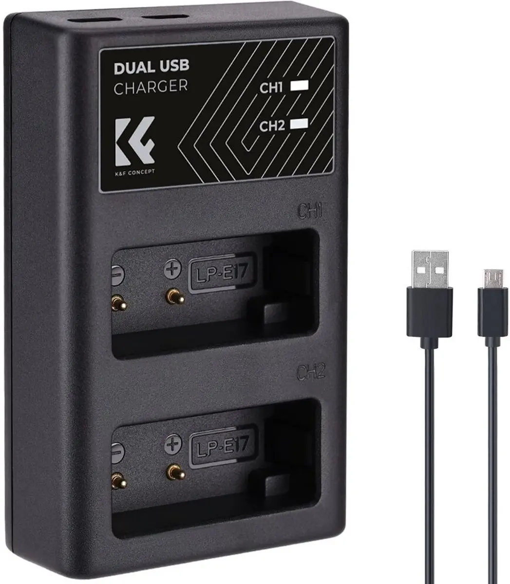 K&F Concept LP-E17 Dubbele Batterijlader