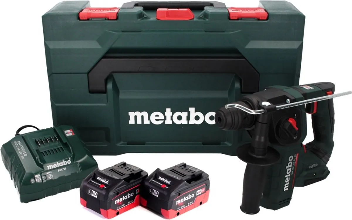 Metabo BH 18 LTX BL 16 Accuboormachine - 18V SDS-plus Brushless - 2x 8,0Ah - afbeelding 2 van 5