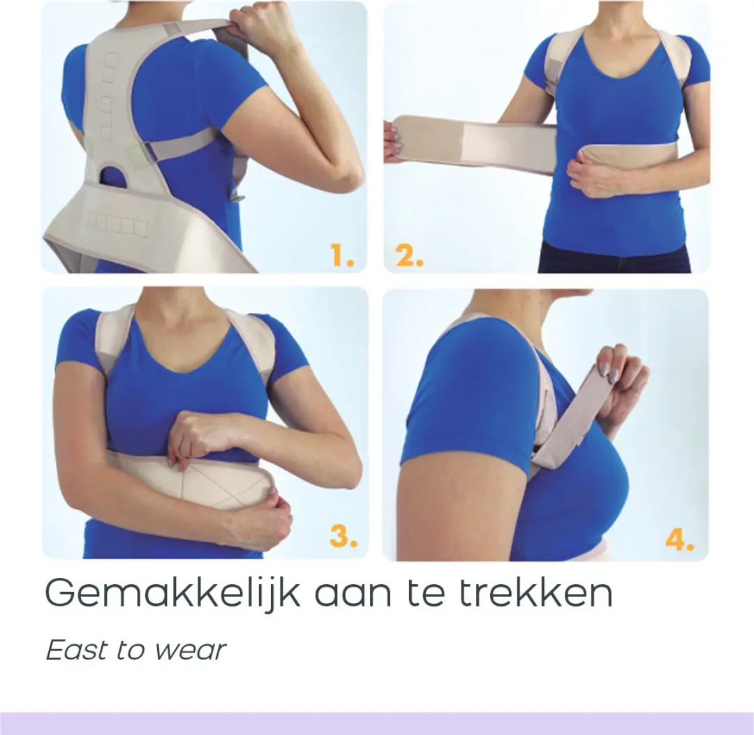 Orange Care Perfect Posture Pro Rugbrace - Maat M - Beige