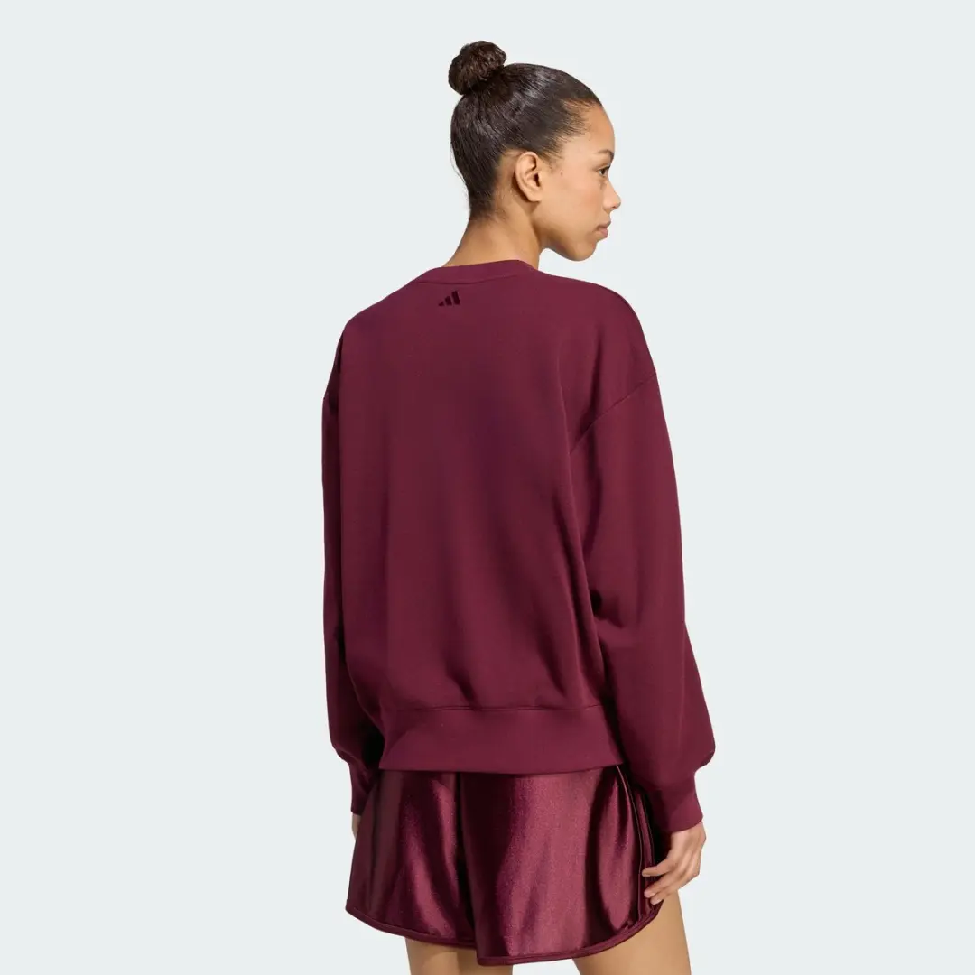 Adidas Sportswear Satin V-Neck Sweatshirt KS7925 - Bordeaux - XXXXL - afbeelding 6 van 6