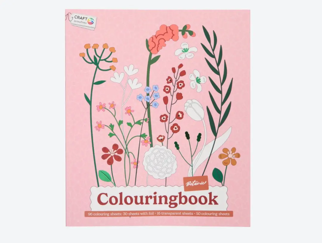 Craft Kleurboek 96 Pagina - Zwart/Wit