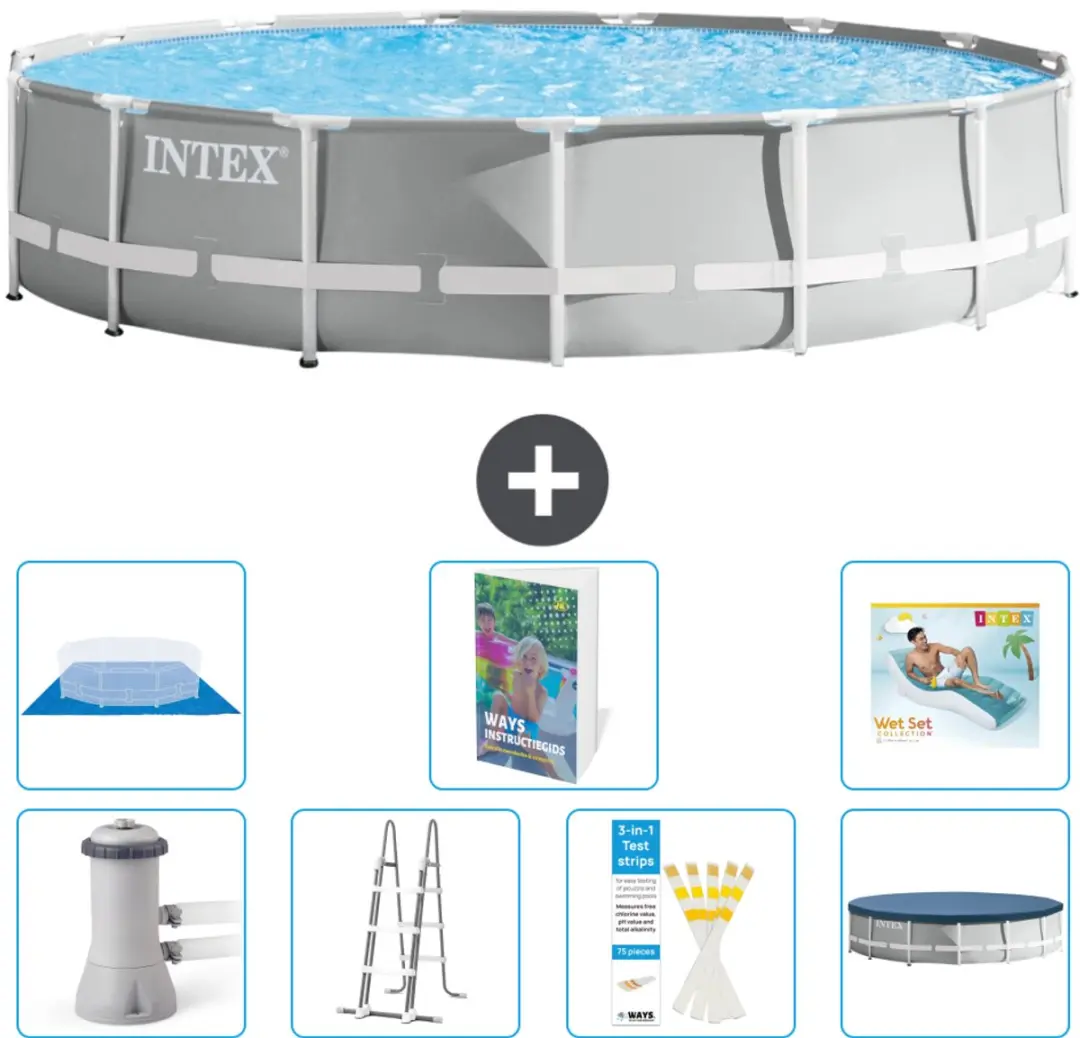 Intex Rond Prism Frame Zwembad 457x107cm
