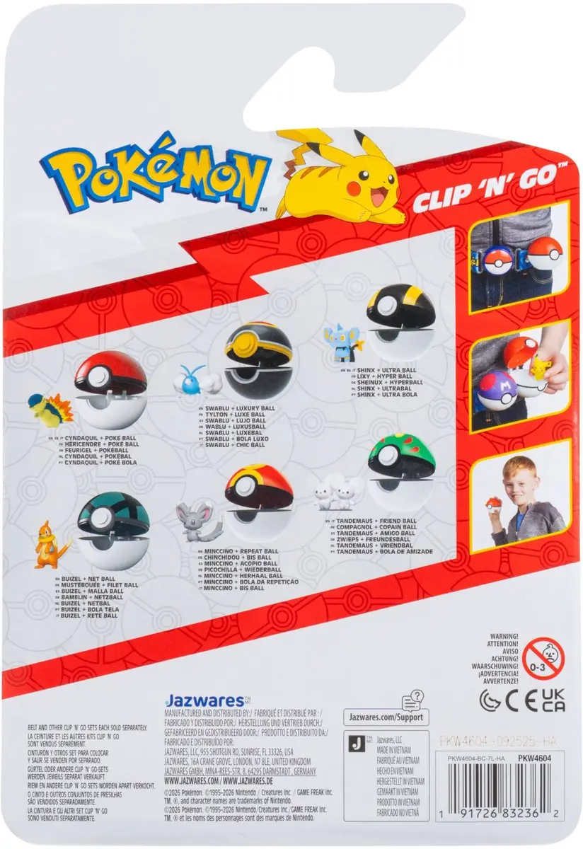 Pokémon Clip 'N' Go Swablu Luxury Ball - PKW4604