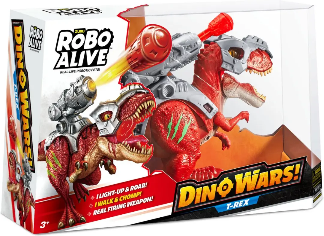 ZURU Robo Alive Dino Wars T-Rex Speelgoedrobot - Licht & Geluid - 8174 - afbeelding 6 van 6
