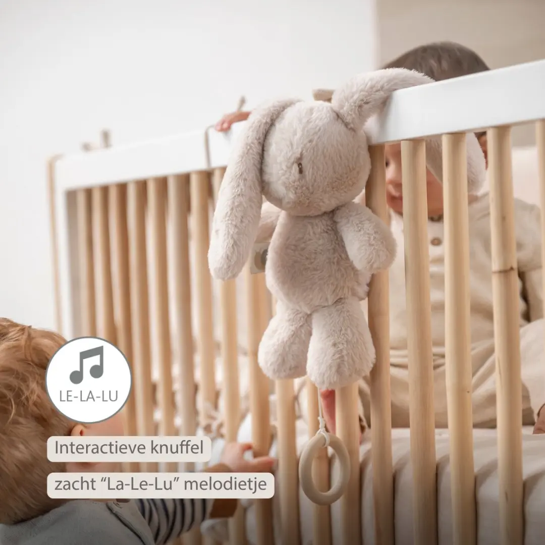 Nattou LouLou Muziekknuffel Konijn 30cm - Zand