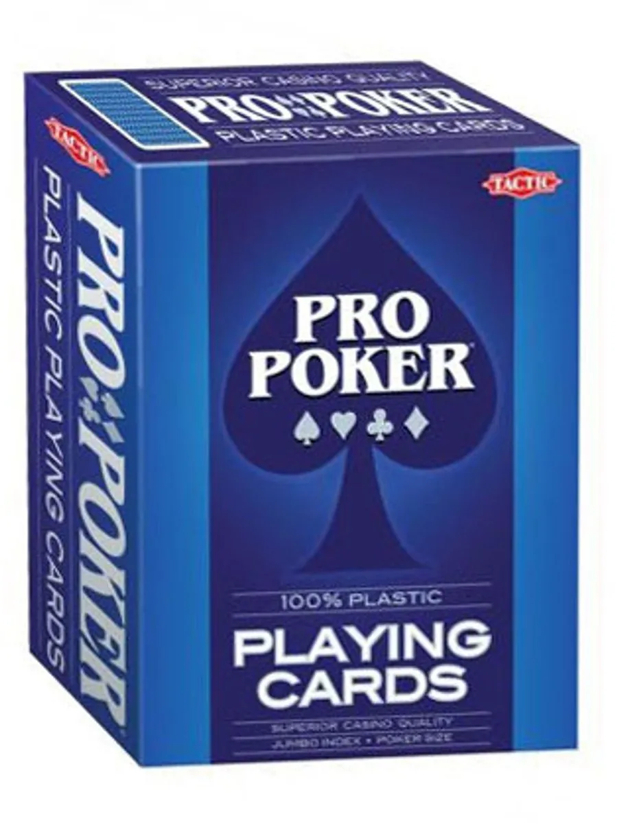 Tactic Pro Poker Plastic Speelkaarten 03133 - 8 Spelers