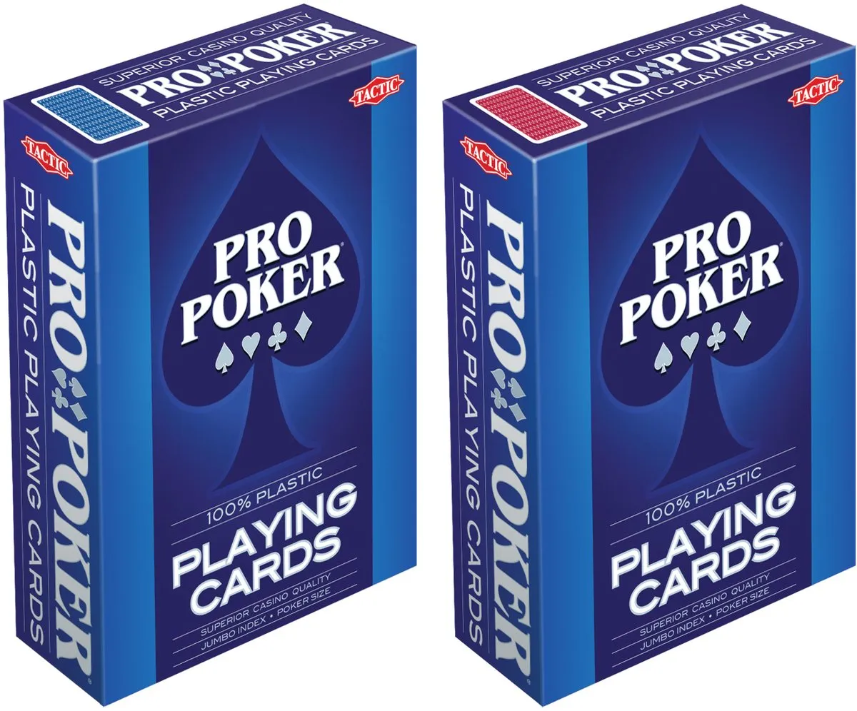 Tactic Pro Poker Plastic Speelkaarten 03133 - 8 Spelers