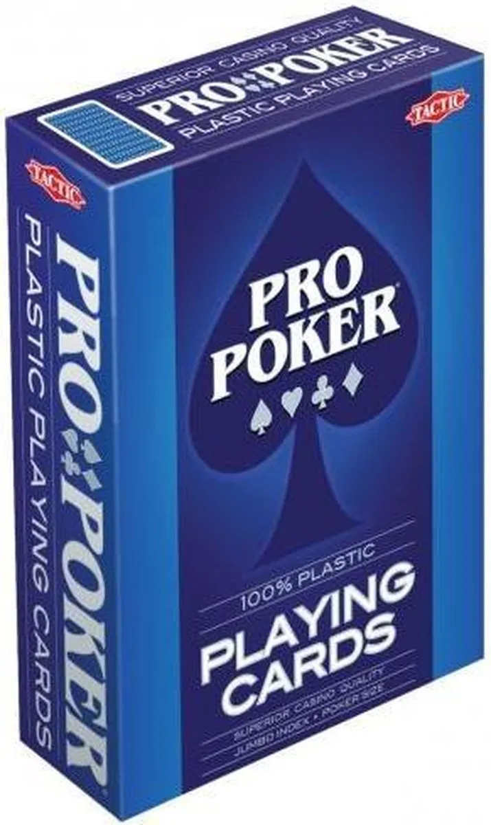 Tactic Pro Poker Plastic Speelkaarten 03133 - 8 Spelers