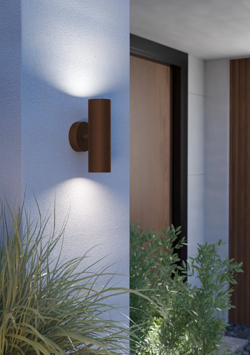 Eglo Tomelloso Wandlamp Buiten GU10 - 20cm - Donkerbruin