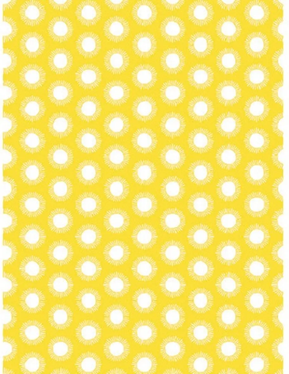 Decopatch Papier Geel met Zonnetjes