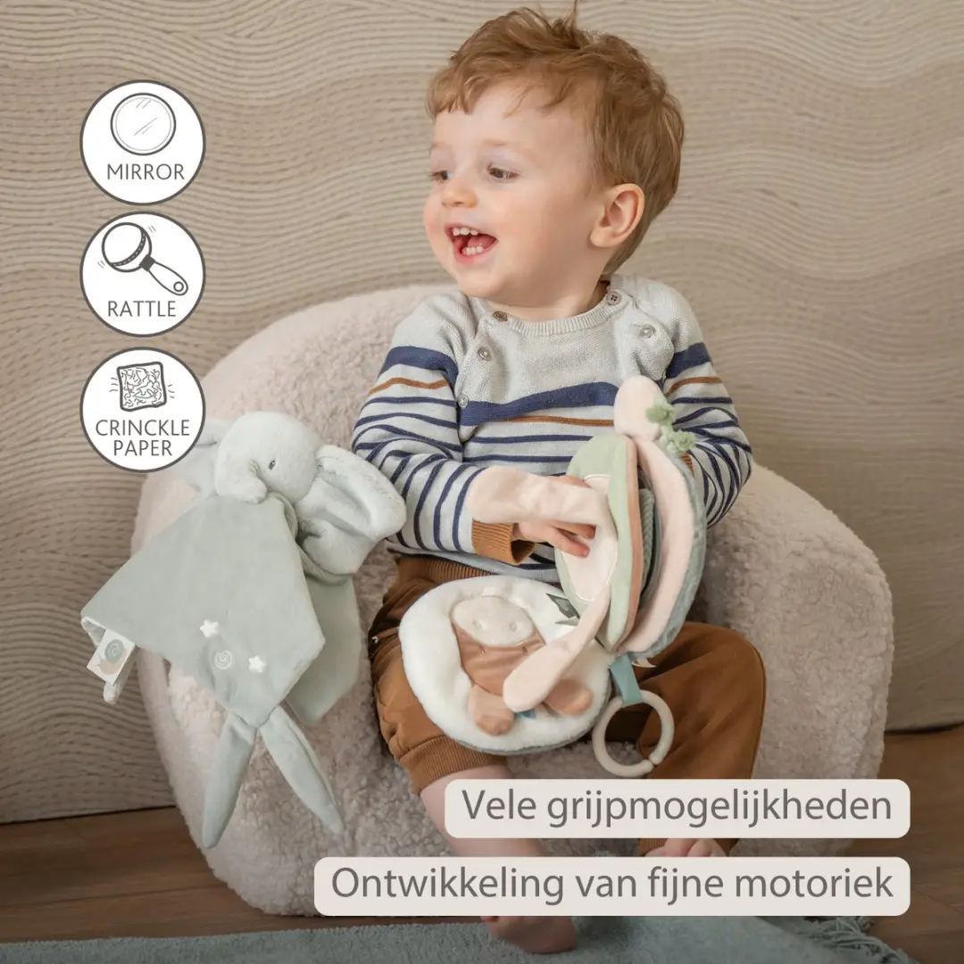 Nattou LouLou Activiteitenboek Dieren - 15cm - Zachte Kleuren