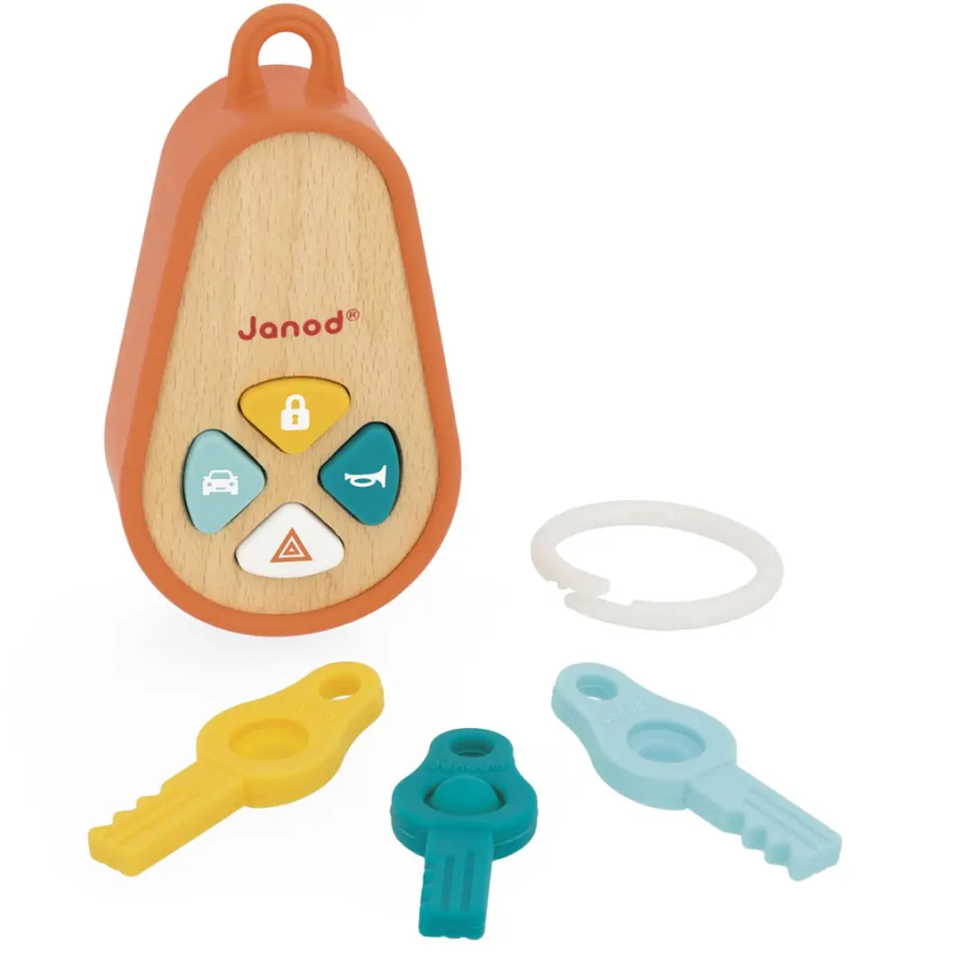 Janod Sleutelhanger met geluid - Meerkleurig