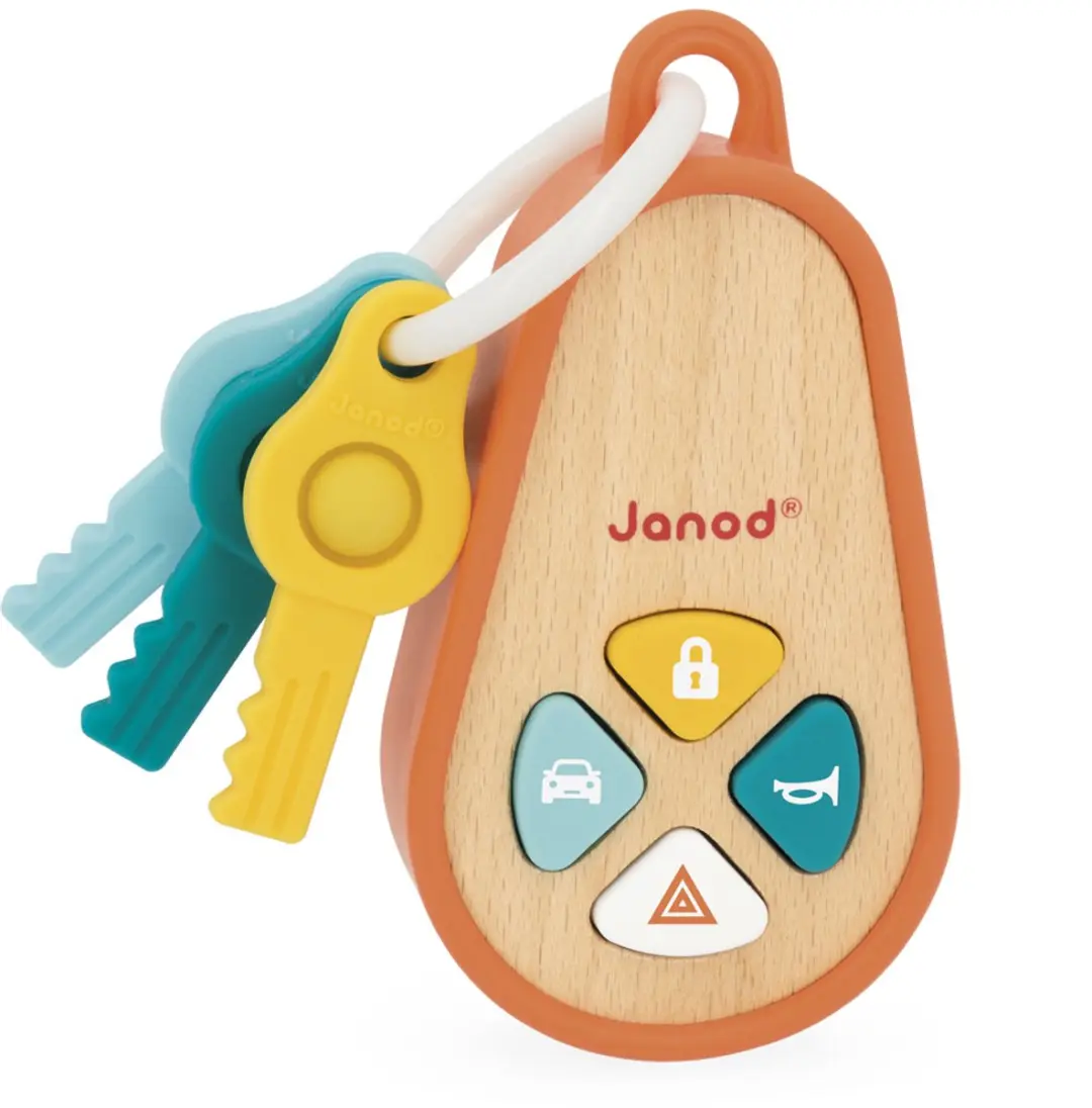 Janod Sleutelhanger met geluid - Meerkleurig - afbeelding 6 van 6