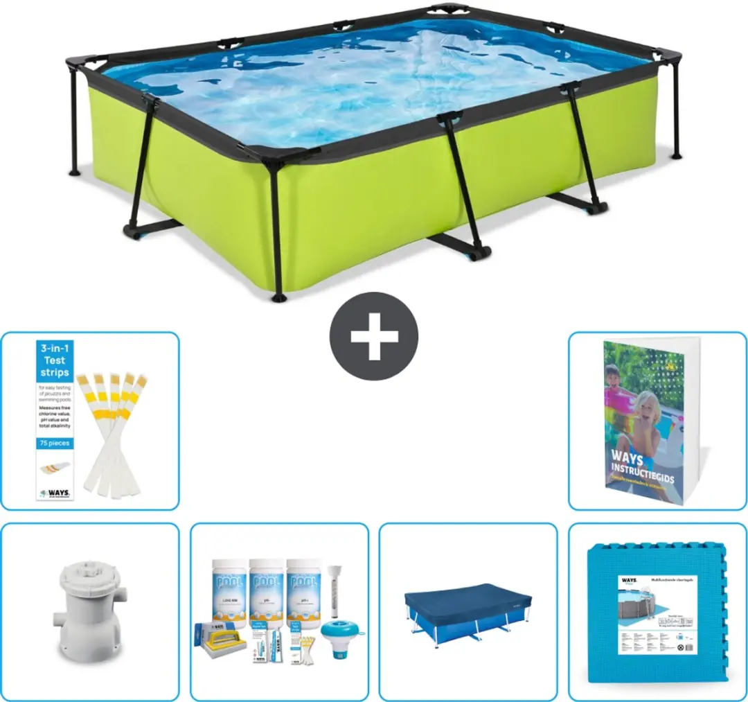 EXIT Toys Lime Frame Zwembad 300x200x65cm