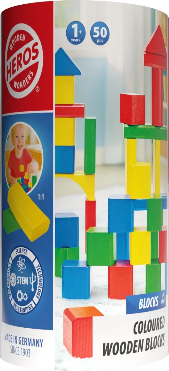 Heros Houten Blokken Gekleurd HE0003