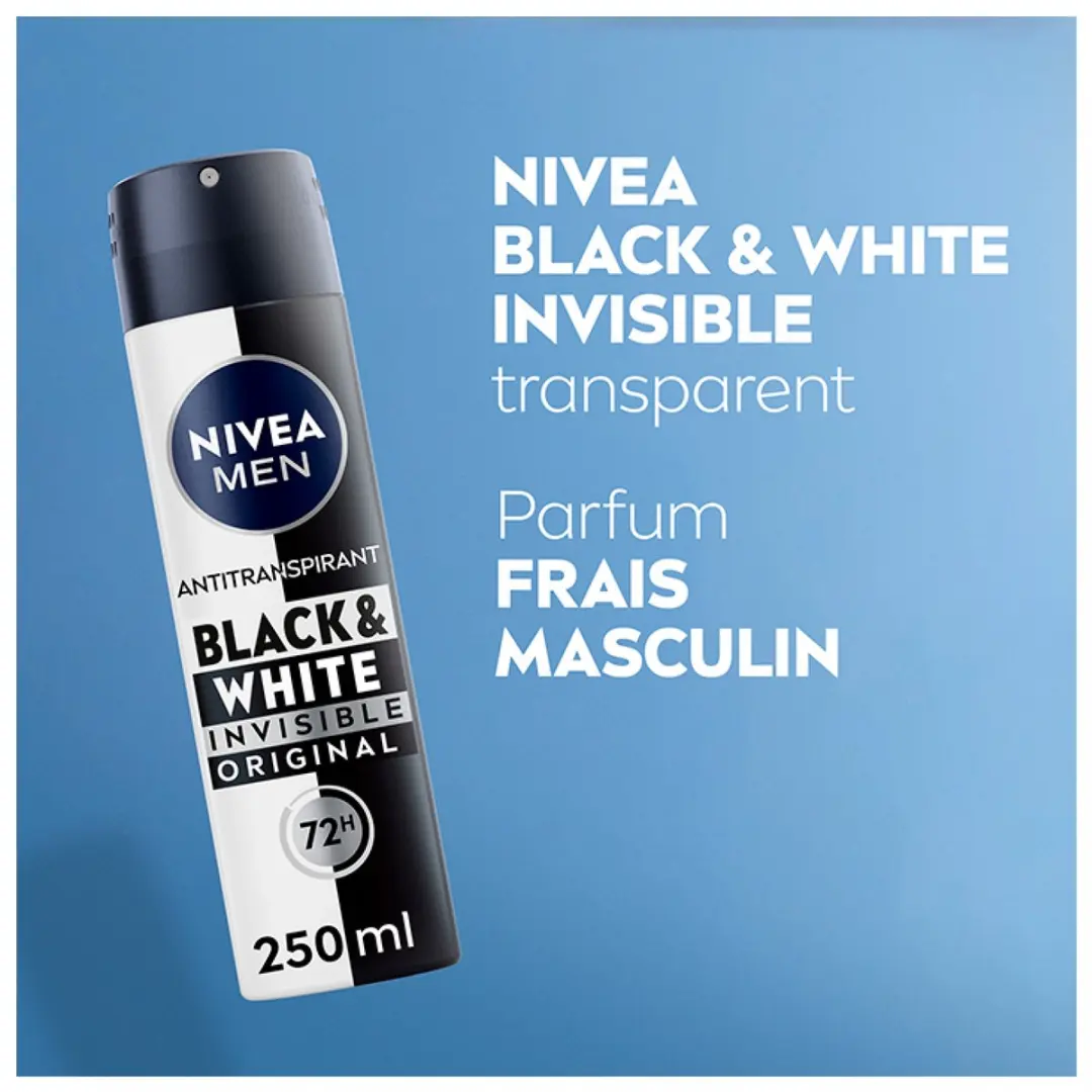 NIVEA Men Black & White Invisible 72H Anti-transpirant Spray 250ml