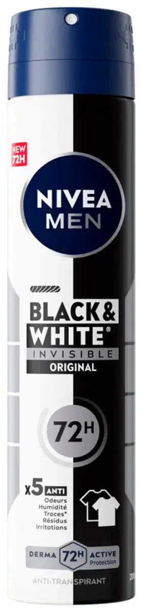 NIVEA Men Black & White Invisible 72H Anti-transpirant Spray 250ml