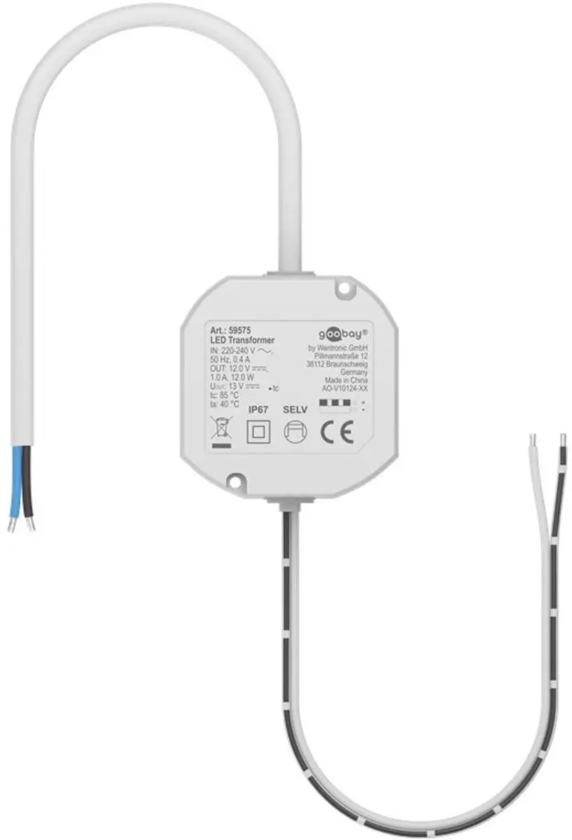 Goobay LED Transformator 12V 12W IP67