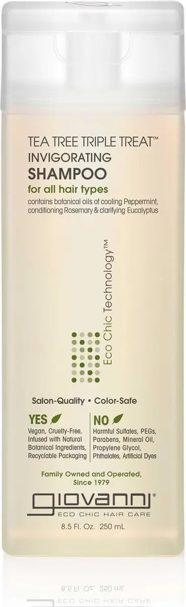 Giovanni Cosmetics Tea Tree Triple Treat Shampoo & Conditioner - 500ml (2x250ml)