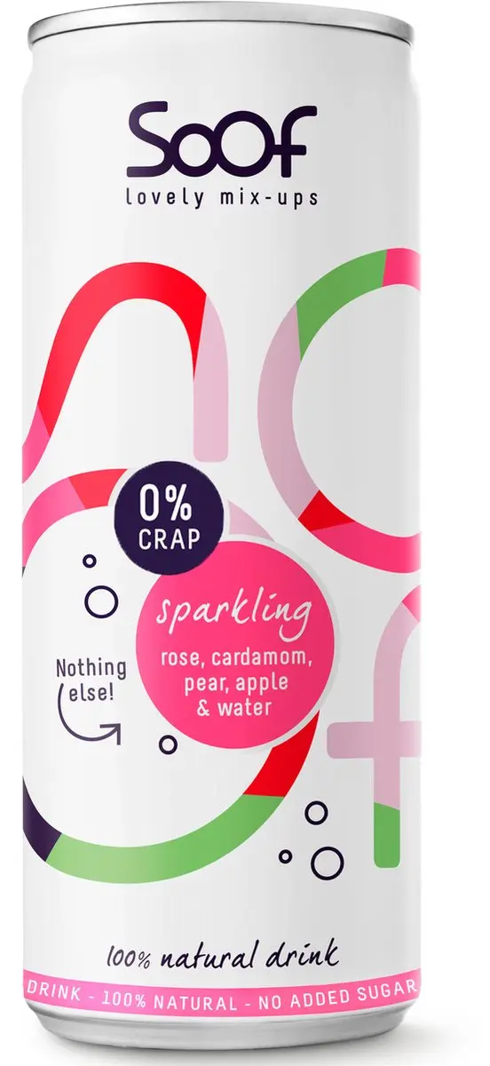 Soof Sparkling Roos Kardemom Peer Appel 250ml