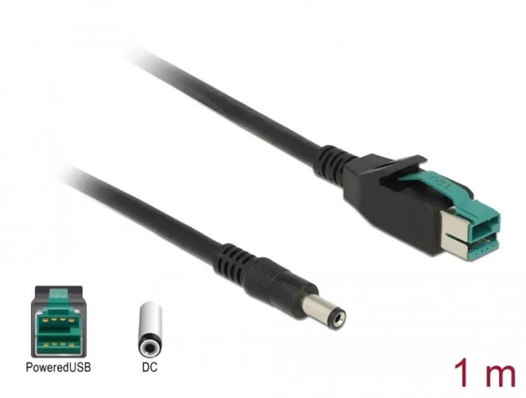 Delock PoweredUSB Kabel 12V DC 5.5x2.1mm