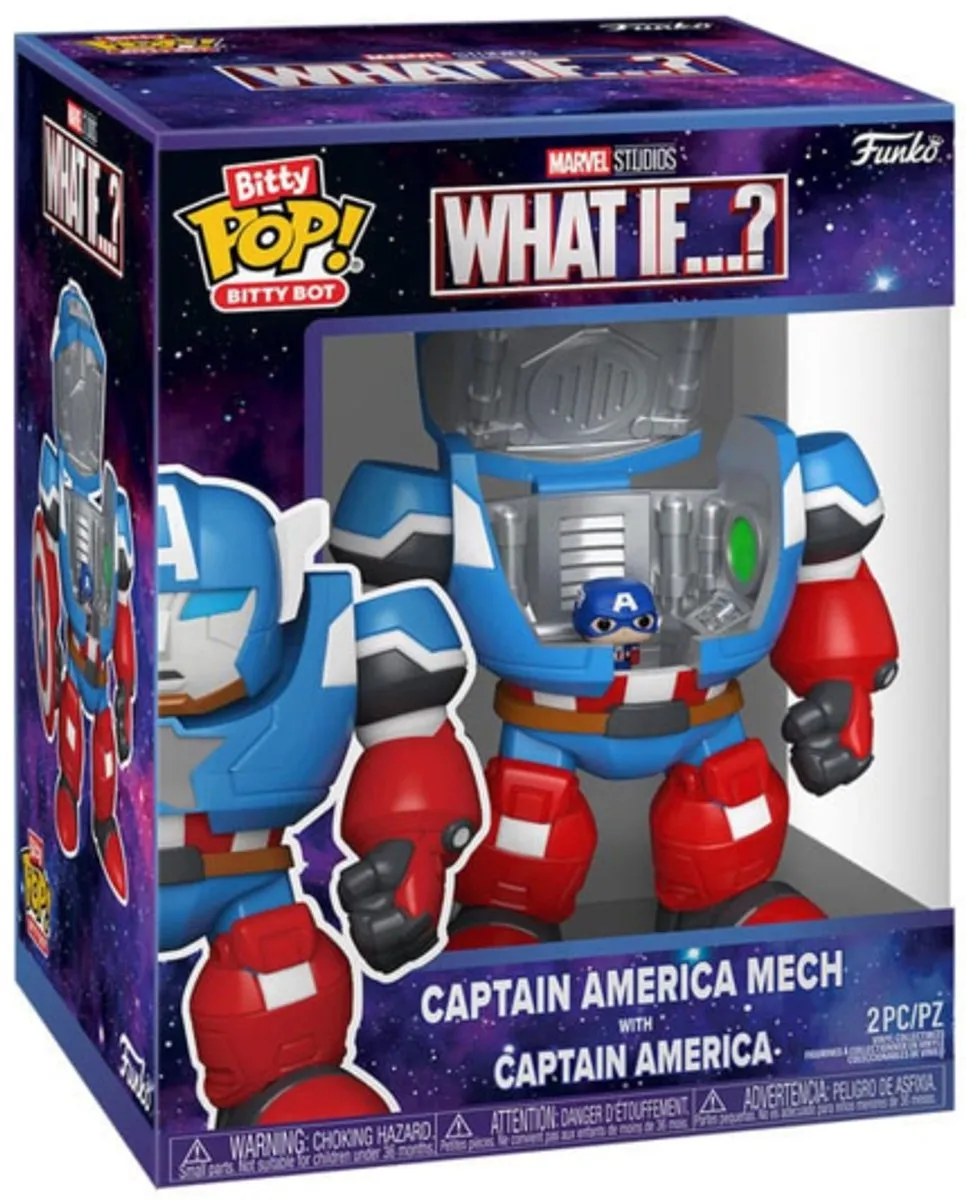 Funko Marvel Bitty POP! Bots Figure WI-CA Mech - Blauw