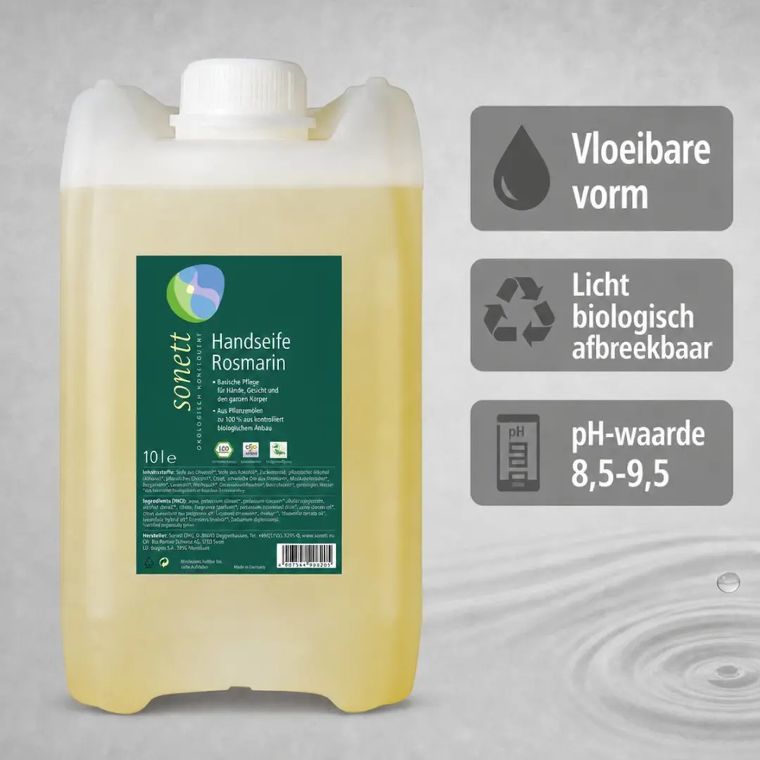 Sonett Handzeep Navulling 10L - Natuurlijke Rozemarijn