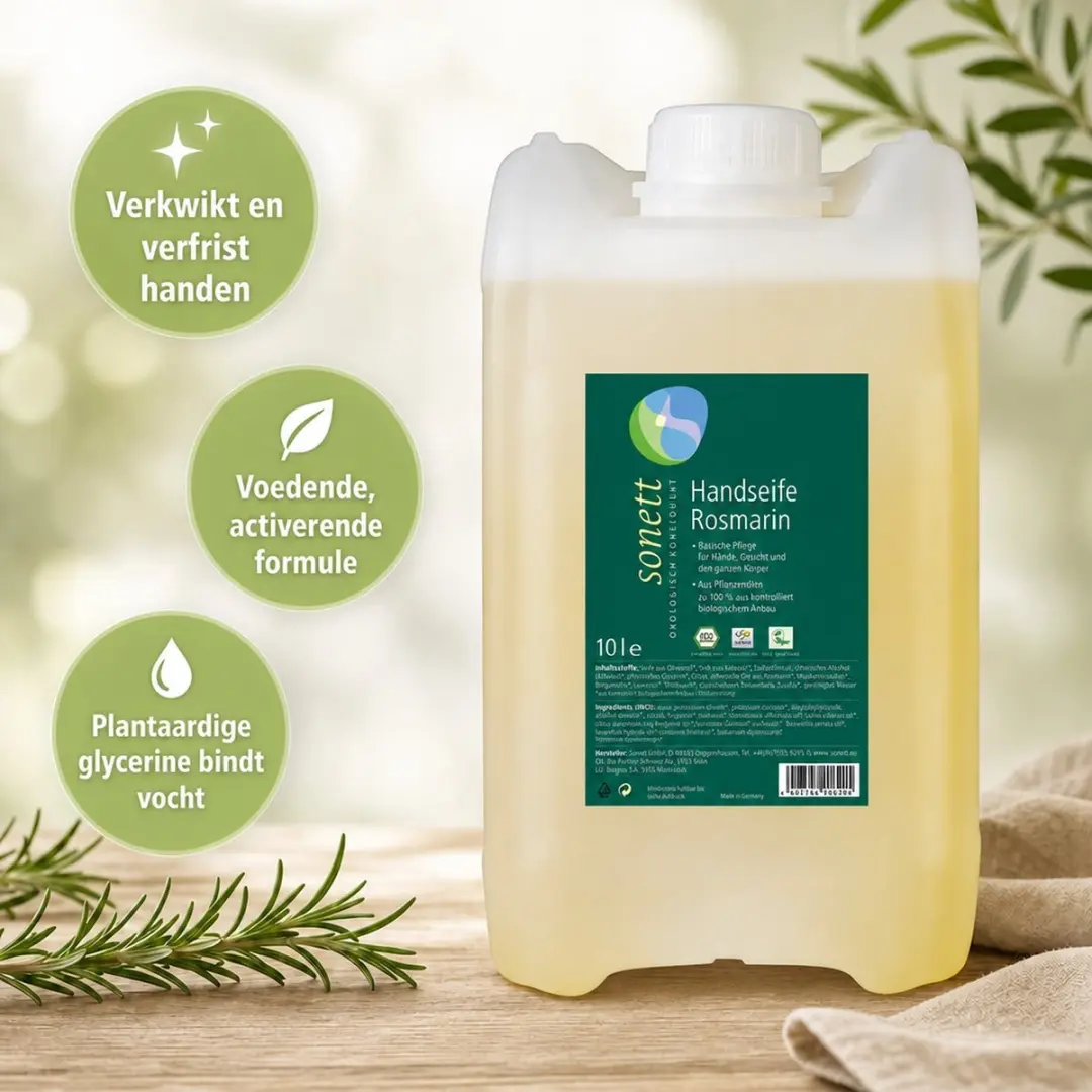 Sonett Handzeep Navulling 10L - Natuurlijke Rozemarijn - afbeelding 6 van 6