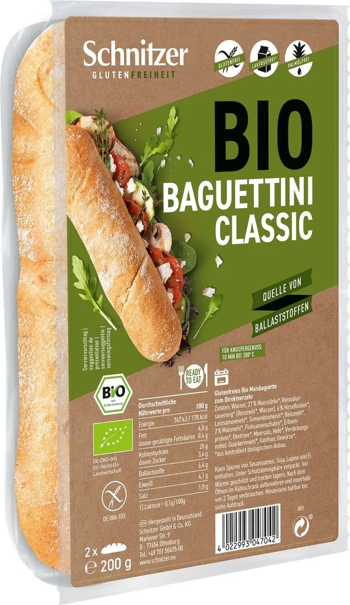 Schnitzer BIO Baguettini Classic 200GR